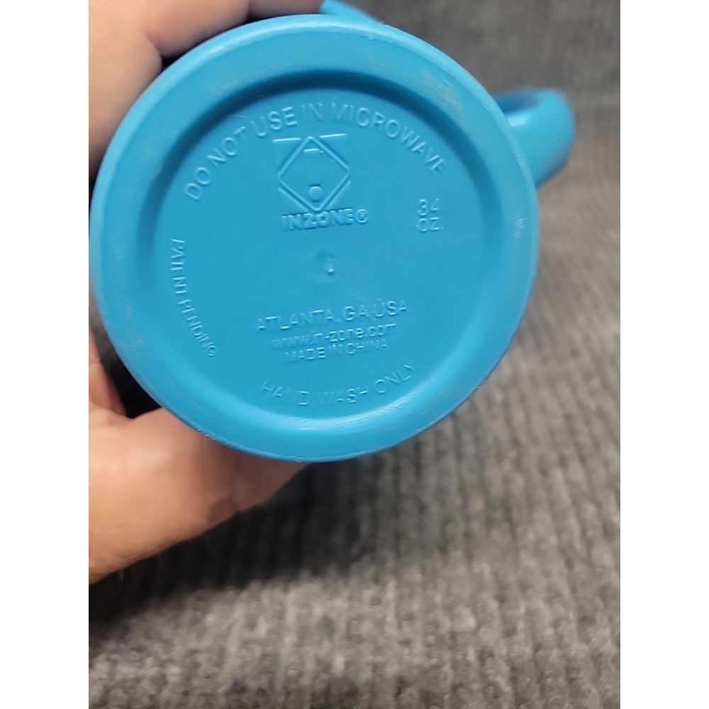 Bubba Keg 34 oz‎ - Insulated Travel Mug Blue With Chrome And Flip-Top Lid - Picture 3 of 6